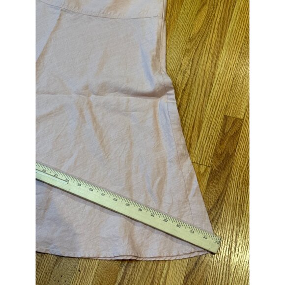 Merona Womens Pink Linen Flared Skirt Size 12 - Picture 5 of 9